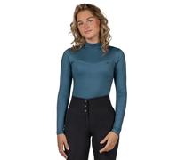 Polo d'équitation femme QHP Micah Bleu 38