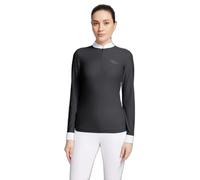 Polo d'équitation manches longues femme Samshield Louison Air Bleu S