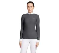 Polo d'équitation manches longues femme Samshield Louison Air Noir M