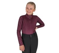 Polo d'équitation manches longues fille QHP Zahra Rouge 10 ans