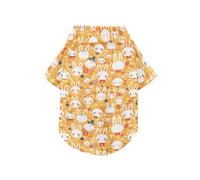 Polo d'été à col boutonné pour chien avec motif lapin blanc mignon et respirant, parfait pour un usage quotidien et des séances photo 4XL