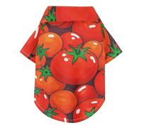 Polo d'été à manches courtes pour chien avec motif de tomate - Doux, léger et respirant - Parfait pour un usage quotidien et des séances photo L-5XL