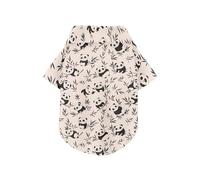 Polo d'été à manches courtes pour chien avec motif panda mignon en bambou - Doux, léger et respirant - Parfait pour un usage quotidien et des séances photo XL