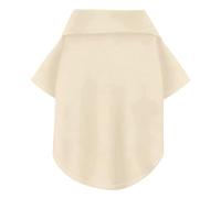 Polo d'été pour chien avec boutons - Doux, léger et respirant - Couleur unie - Amande blanche - Parfait pour un usage quotidien et une séance photo - L-5XL