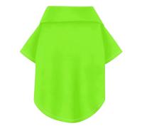 Polo d'été pour chien avec boutons - Doux, léger et respirant - Parfait pour un usage quotidien et une séance photo - Vert fluo