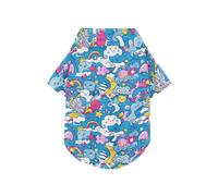 Polo d'été pour chien avec motif de monstres bleus et graffitis de dessin animé, léger et respirant, parfait pour un usage quotidien et des séances photo 5XL