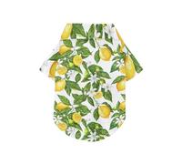 Polo d'été pour chien avec motif feuilles de citron et de citronnier, léger et respirant, à manches courtes, parfait pour un usage quotidien, séances photo, taille 4XL