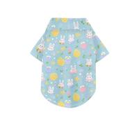 Polo d'été pour chien avec motif lapin, œufs de Pâques - Doux, léger et respirant - Parfait pour un usage quotidien et une séance photo - Taille 5XL