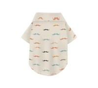 Polo d'été pour chien coloré avec motif barbe de gentleman boutonnée, respirant, cool, parfait pour un usage quotidien et des séances photo, taille XXL