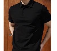 Polo d'été pour hommes, en matériau séchage rapide, coupe 3D, ajusté et slim, convient pour les affaires et les loisirs, c'est le meilleur cadeau pour les hommes Noir Sports L,M,S,XL,XSBlocs de couleu