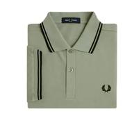 Polo double liserÃ© Fred Perry Vert 2XL