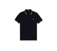 Fred Perry Polo Twin Tipped – à rayures côtelé – Bleu foncé (marine) – Homme – Taille S
