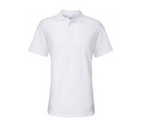 Polo double piqué Gildan Softstyle - white XXXL