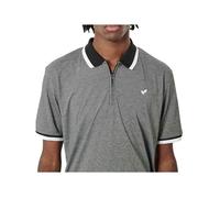 Polo droit Kaporal - Homme - Gris anthracite - Manches courtes - Col zippé - Fermeture zip M