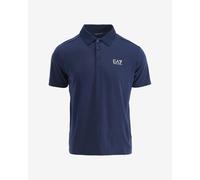 Polo EA7 Classic Logo manches courtes bleu marine - XL