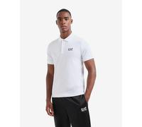 Polo EA7 Core Identity Logo manche courte blanc pur - 3XL