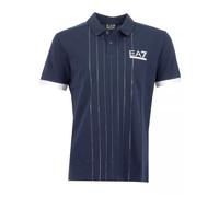 Polo EA7 Emporio Armani - Homme - Bleu - Coupe Classique - Design Minimaliste - Col à Deux Boutons XS