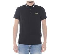 Polo EA7 Emporio Armani - Réf. 3HPF36-PJ5AZ-1200 - Noir, Blanc - Col côtelé - Manches courtes XS