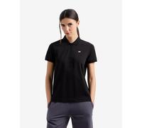 Polo EA7 Logo manche courte noir pur femme - M