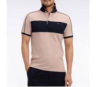 Polo Eden Park - Marine et Beige en Coton Stretch - Manches Courtes XXL