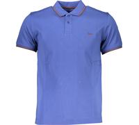 Polo élégant à manches courtes pour hommes, bleu avec détails contrastés, taille : S Couleur : Blu