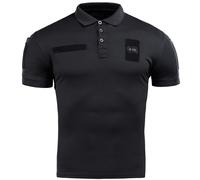 Coolmax Polo Tactique à Manches Courtes pour Homme Évacuation de l'humidité - Noir - Taille L