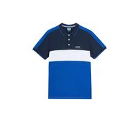 Polo en coton avec panneaux contrastÃ©s Diverse Beyonde Bleu L