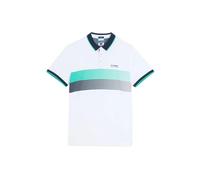 Polo en coton imprimÃ© rayÃ© Diverse Cutwatern Blanc L