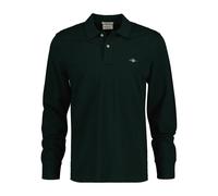 Polo en coton piqué manches longues Gant Reg Shield Vert XL