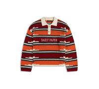 Polo en maille Daily Paper kente stripe Rouge XL