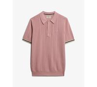 Superdry Polo à manches courtes Maille texturée Rose 2XL Homme
