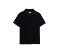 Superdry Towelling Short Sleeve Polo Noir L Homme