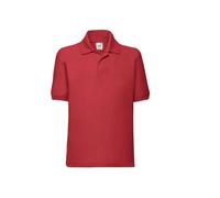 Polo enfant Fruit of the Loom Rouge 5/6 ans
