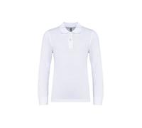 Polo enfant manches longues Kariban - blanc - coupe ajustée - 6/8 ans 4-6 ans