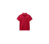 Napapijri Polo enfant New Box Logo – manches courtes en coton – Rouge – 16 ans