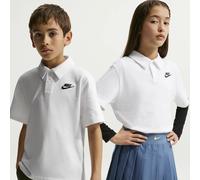 Nike Sportswear Club IF2841-100 Polo à Manches Courtes en Tricot pour Enfants Plus âgés, Blanc/Noir, Taille S