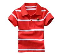 Polo Enfants Garçons Filles Manches Courtes/Longues Piqué Couleur Unie Basique en Coton Imprimé 3D Ample Respirant Anti-Frottement Décontracté pour Automne Printemps Sport 3-14 Ans