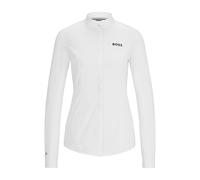 BOSS Chemisier Slim de concours d'équitation en matières mélangées - Style EMMA SHOW BLOUSE WHITE, B1W0401 Blanc M