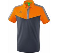 Erima Polo de football Squad Homme Orange/gris foncé/gris clair Manches courtes Respirant S