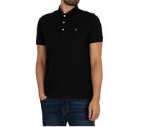 Polo Farah Vintage Blanes Noir - Manches Courtes - Homme M