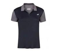 Babolat Play Short Sleeve Polo Noir,Gris L Femme