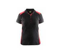 Blaklader 33901050 POLO POUR FEMMES , noir/rouge, taille XS