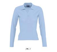 Polo femme en maille piquée ciel - Podium S