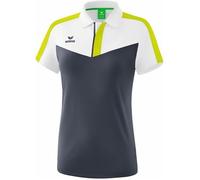 Polo femme - ERIMA - Squad - Blanc/gris foncé/jaune citron - Manches courtes - Ajusté 34