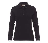Polo Femme Florence Noir À Manches Longues - Payper - Uniforme Barista Serveuse
