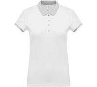 Polo femme Kariban mélange bicolore Blanc M