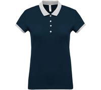 Polo femme Kariban mélange bicolore Bleu S