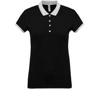 Polo femme Kariban mélange bicolore Noir S