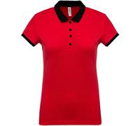 Polo femme Kariban mélange bicolore Rouge 2XL
