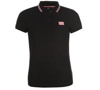 Polo femme - LONSDALE LONDON - Noir - Manches courtes - Col polo L